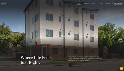 Mosaic Suites website homepage preview