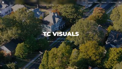 TC Visuals LLC website homepage preview